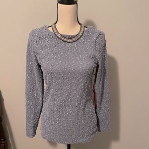 Jennifer Lopez Textured knit top size medium